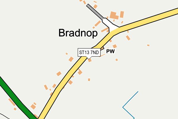 ST13 7ND map - OS OpenMap – Local (Ordnance Survey)