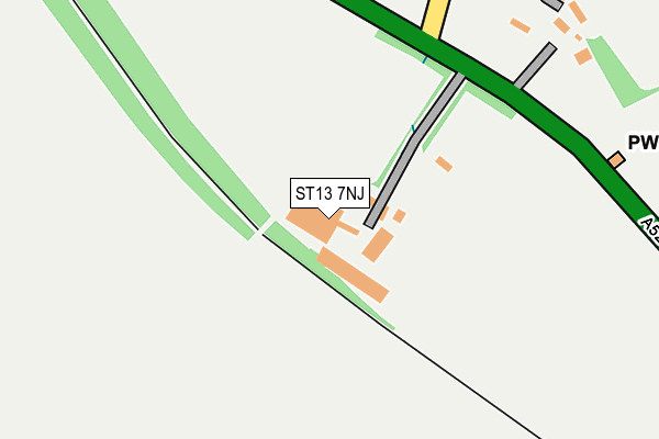 ST13 7NJ map - OS OpenMap – Local (Ordnance Survey)