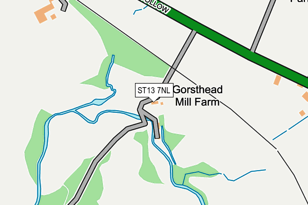 ST13 7NL map - OS OpenMap – Local (Ordnance Survey)
