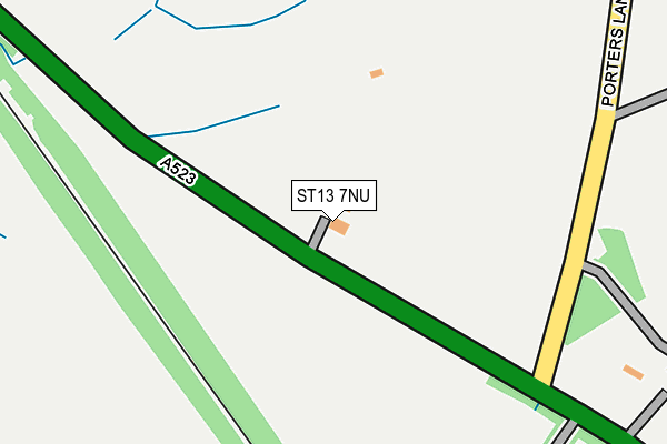 ST13 7NU map - OS OpenMap – Local (Ordnance Survey)