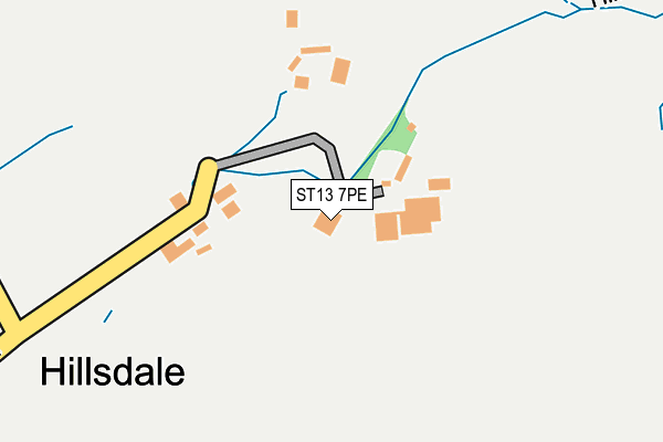 ST13 7PE map - OS OpenMap – Local (Ordnance Survey)