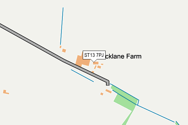 ST13 7PJ map - OS OpenMap – Local (Ordnance Survey)