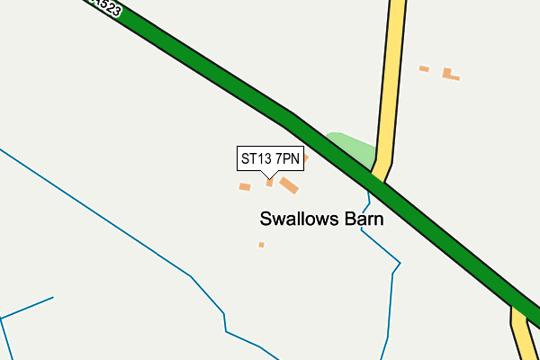 ST13 7PN map - OS OpenMap – Local (Ordnance Survey)
