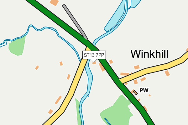 ST13 7PP map - OS OpenMap – Local (Ordnance Survey)
