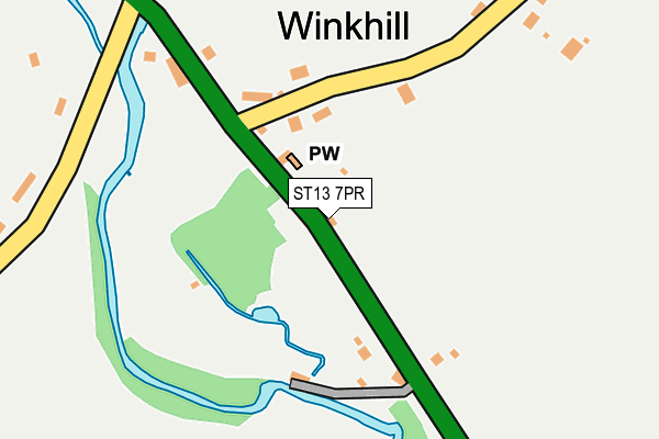 ST13 7PR map - OS OpenMap – Local (Ordnance Survey)