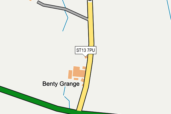 ST13 7PU map - OS OpenMap – Local (Ordnance Survey)