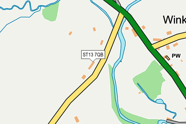 ST13 7QB map - OS OpenMap – Local (Ordnance Survey)