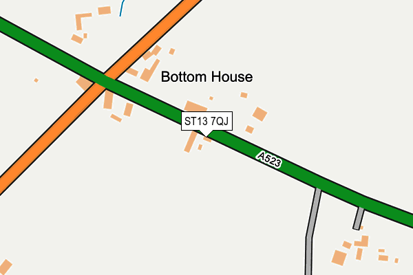 ST13 7QJ map - OS OpenMap – Local (Ordnance Survey)