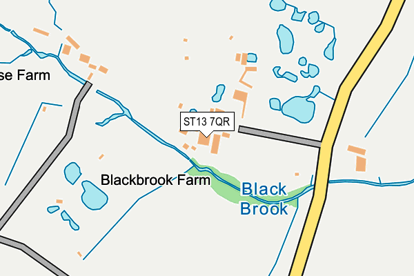 ST13 7QR map - OS OpenMap – Local (Ordnance Survey)