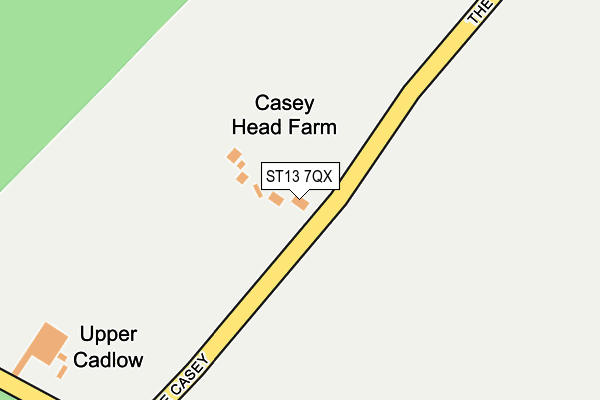 ST13 7QX map - OS OpenMap – Local (Ordnance Survey)