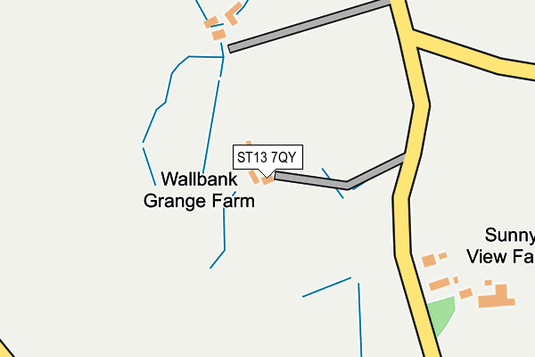 ST13 7QY map - OS OpenMap – Local (Ordnance Survey)