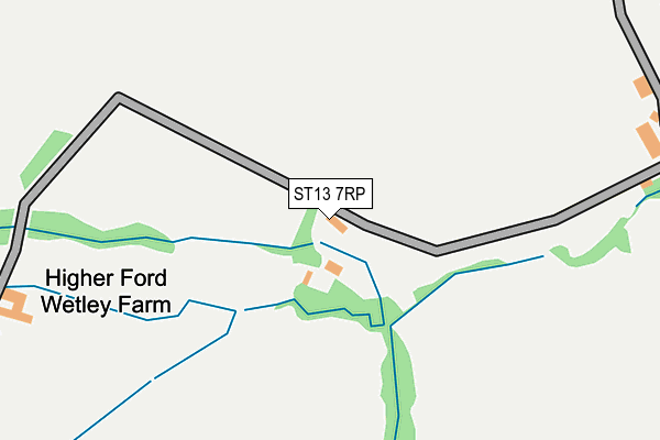 ST13 7RP map - OS OpenMap – Local (Ordnance Survey)
