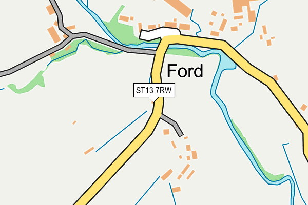 ST13 7RW map - OS OpenMap – Local (Ordnance Survey)