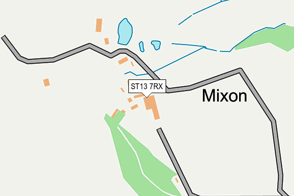 ST13 7RX map - OS OpenMap – Local (Ordnance Survey)