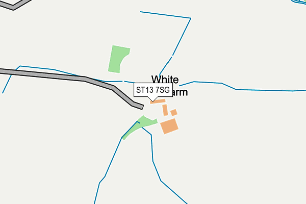 ST13 7SG map - OS OpenMap – Local (Ordnance Survey)