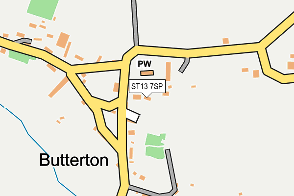ST13 7SP map - OS OpenMap – Local (Ordnance Survey)