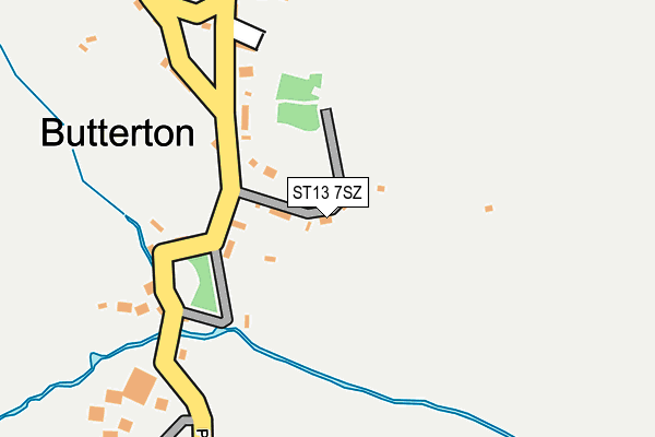 ST13 7SZ map - OS OpenMap – Local (Ordnance Survey)