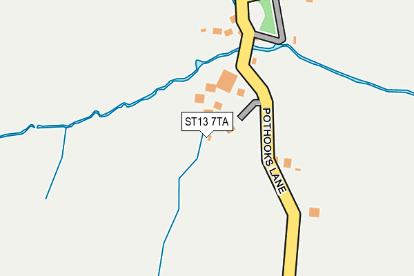 ST13 7TA map - OS OpenMap – Local (Ordnance Survey)