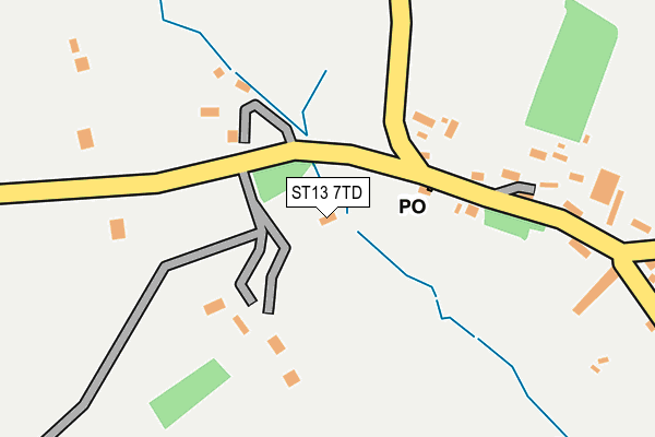 ST13 7TD map - OS OpenMap – Local (Ordnance Survey)