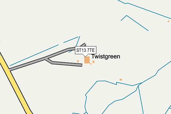 ST13 7TE map - OS OpenMap – Local (Ordnance Survey)