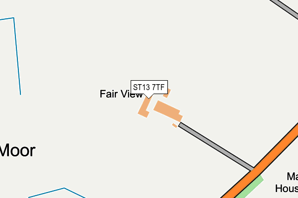 ST13 7TF map - OS OpenMap – Local (Ordnance Survey)