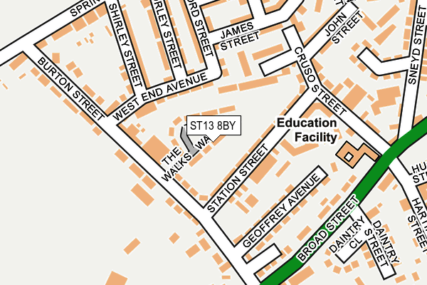 Map of SITE SERVICES STOKE LTD at local scale