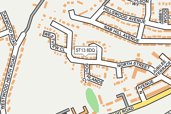 ST13 8DQ map - OS OpenMap – Local (Ordnance Survey)