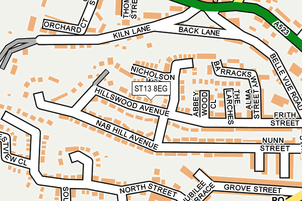 ST13 8EG map - OS OpenMap – Local (Ordnance Survey)