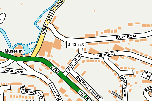 ST13 8EX map - OS OpenMap – Local (Ordnance Survey)