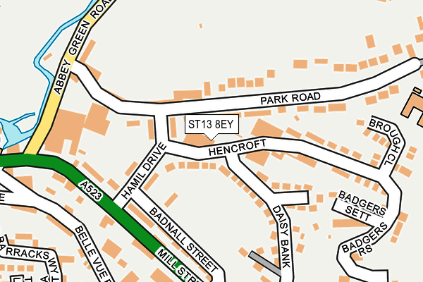 ST13 8EY map - OS OpenMap – Local (Ordnance Survey)