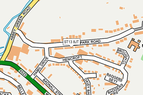 ST13 8JT map - OS OpenMap – Local (Ordnance Survey)