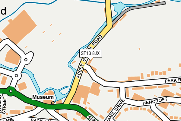 ST13 8JX map - OS OpenMap – Local (Ordnance Survey)