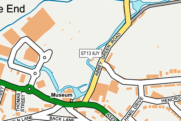 ST13 8JY map - OS OpenMap – Local (Ordnance Survey)