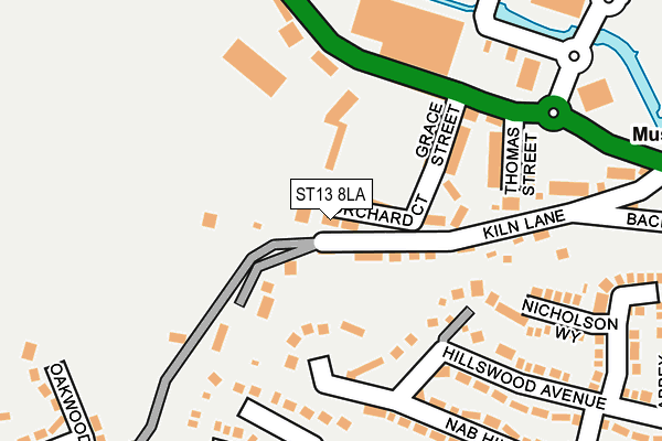 ST13 8LA map - OS OpenMap – Local (Ordnance Survey)
