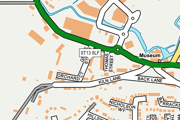 ST13 8LF map - OS OpenMap – Local (Ordnance Survey)