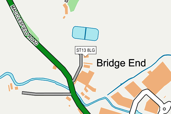 ST13 8LG map - OS OpenMap – Local (Ordnance Survey)