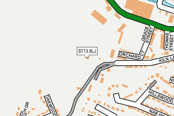 ST13 8LJ map - OS OpenMap – Local (Ordnance Survey)
