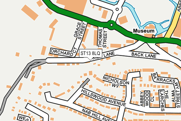 ST13 8LQ map - OS OpenMap – Local (Ordnance Survey)