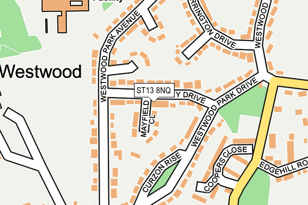 ST13 8NQ map - OS OpenMap – Local (Ordnance Survey)