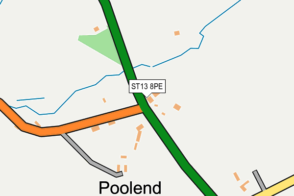 ST13 8PE map - OS OpenMap – Local (Ordnance Survey)
