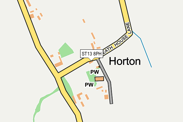 ST13 8PH map - OS OpenMap – Local (Ordnance Survey)