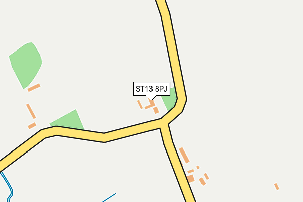 ST13 8PJ map - OS OpenMap – Local (Ordnance Survey)