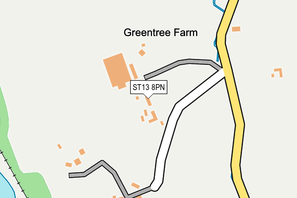 ST13 8PN map - OS OpenMap – Local (Ordnance Survey)