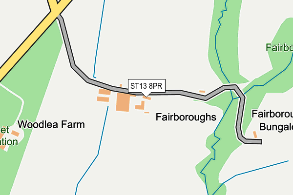 ST13 8PR map - OS OpenMap – Local (Ordnance Survey)