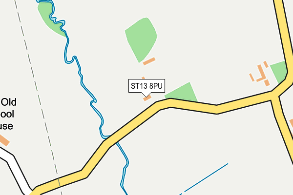 ST13 8PU map - OS OpenMap – Local (Ordnance Survey)