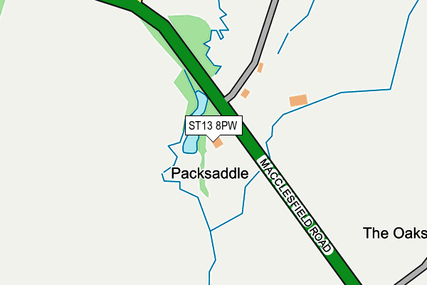 ST13 8PW map - OS OpenMap – Local (Ordnance Survey)