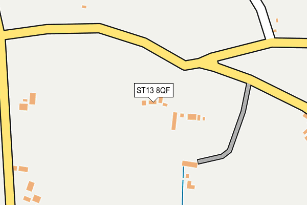 ST13 8QF map - OS OpenMap – Local (Ordnance Survey)