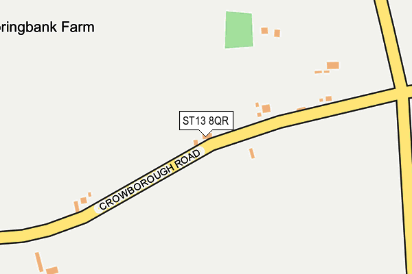 ST13 8QR map - OS OpenMap – Local (Ordnance Survey)