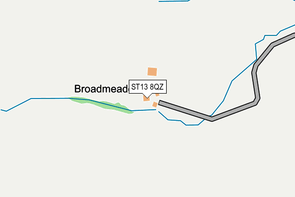ST13 8QZ map - OS OpenMap – Local (Ordnance Survey)
