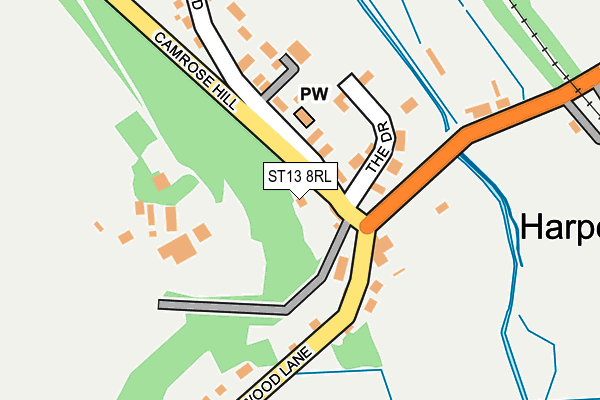 ST13 8RL map - OS OpenMap – Local (Ordnance Survey)